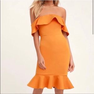 Lulus orange dress